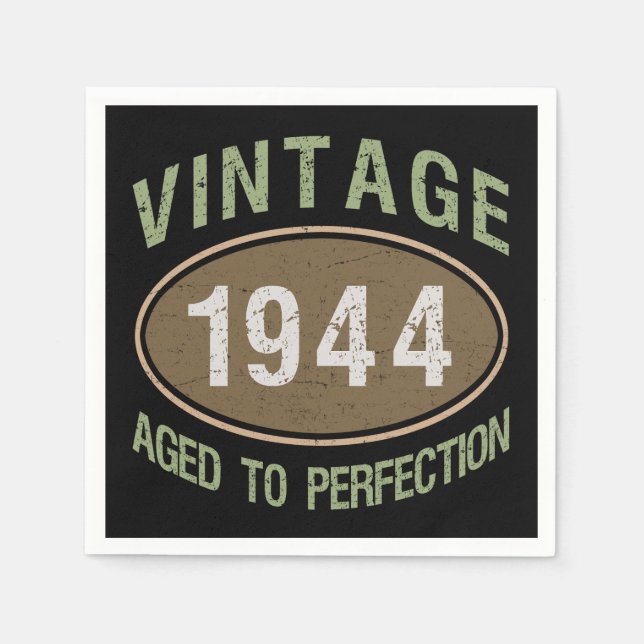 Vintage 1944 80th Birthday Napkin (Front)