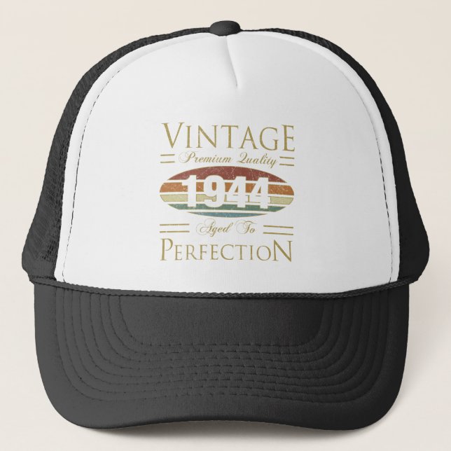 Vintage 1944 80th Birthday Trucker Hat (Front)
