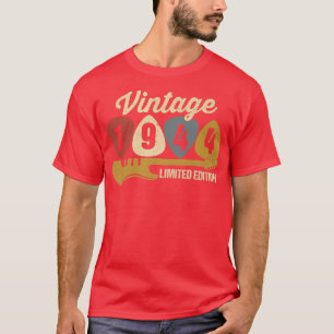 Vintage 1944 Birthday Retro Guitar 78th Birthday P T-Shirt