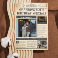 Vintage 1945 80th Birthday Poster - Personalized G
