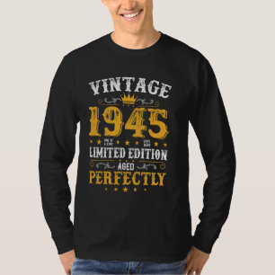 Vintage 1945 Made In 1945 80th Birthday Gifts 80 Y T-Shirt