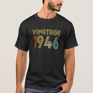 Vintage 1946 76 Yrs Old Boys And Girls 76th Birth T-Shirt