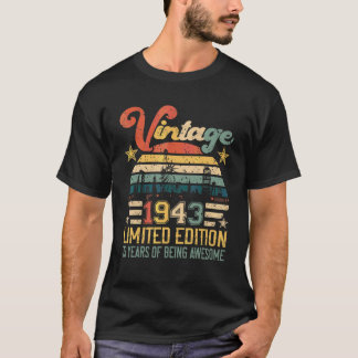 Vintage 1946 76th Birthday  76 Year Of Being Aweso T-Shirt