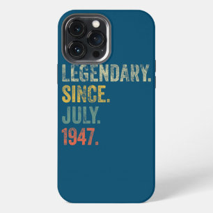 Vintage 1947 75th Birthday Legendary Since July iPhone 13 Pro Max Case
