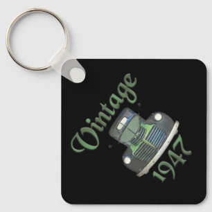 Vintage 1947 Watercolor Truck Keychain