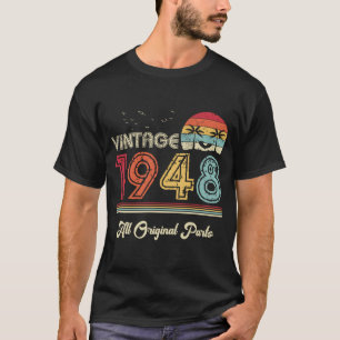Vintage 1948 All Original Parts 76th Birthday T-Shirt