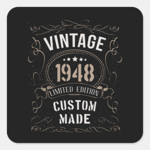 Vintage 1948 Limited Edition Custom made Square Sticker