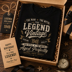 Vintage 1949 Aged Perfectly Classic 77th Birthday T-Shirt