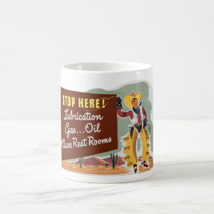 VINTAGE 1949 OIL GAS AUTO ADVERTISING! COFFEE MUG