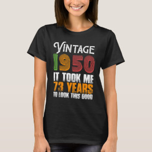 Vintage 1950 73 Years Old Birthday Retro Father's T-Shirt