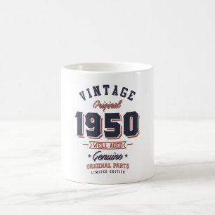 Vintage 1950 Born in 1950 Retro Birthday Gift Coffee Mug