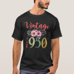 Vintage 1950 Floral Funny 70th Birthday Awesome Si T-Shirt<br><div class="desc">Vintage 1950 Floral Funny 70th Birthday Awesome Since 1950</div>