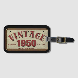Vintage 1950 Limited Edition All Original Parts Luggage Tag