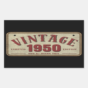 Vintage 1950 Limited Edition All Original Parts Sticker