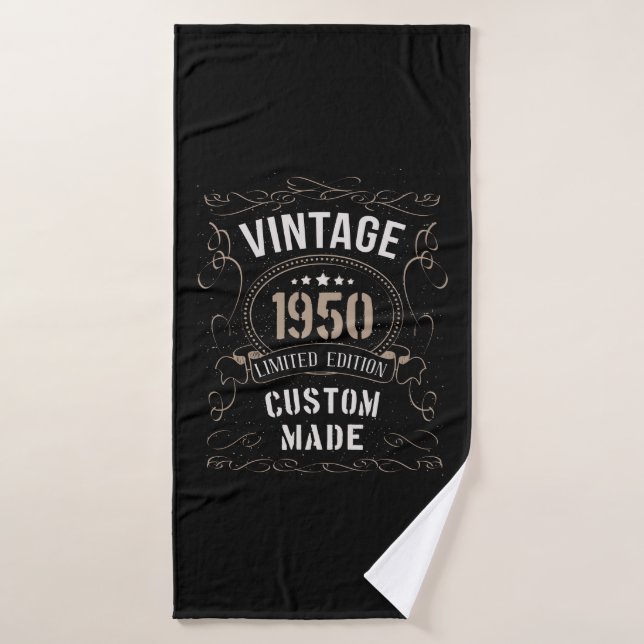 Vintage 1950 Limited Edition Personnalisé (Serviette de bain)