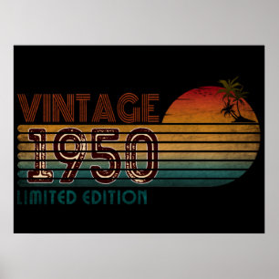vintage 1950 limited edition poster