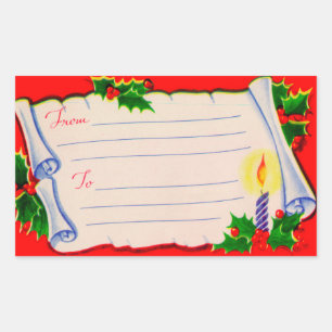 Vintage 1950 Noël Livraison Étiquettes