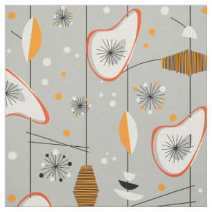 Vintage 1950s Atomic Mid-Century Modern Design Fabric