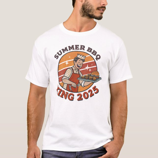 Vintage 1950s BBQ Summer T-Shirt (Devant)