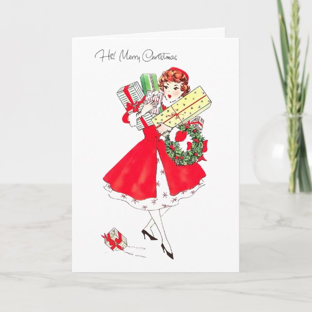 Vintage 1950s Christmas Card (Front)
