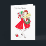 Vintage 1950s Christmas Card<br><div class="desc">Just couldn't let Christmas go by without saying hi! Vintage Holiday shopper card designed to brighten the entire year.</div>