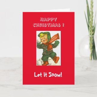Vintage 1950s Christmas Greeting card Personalize