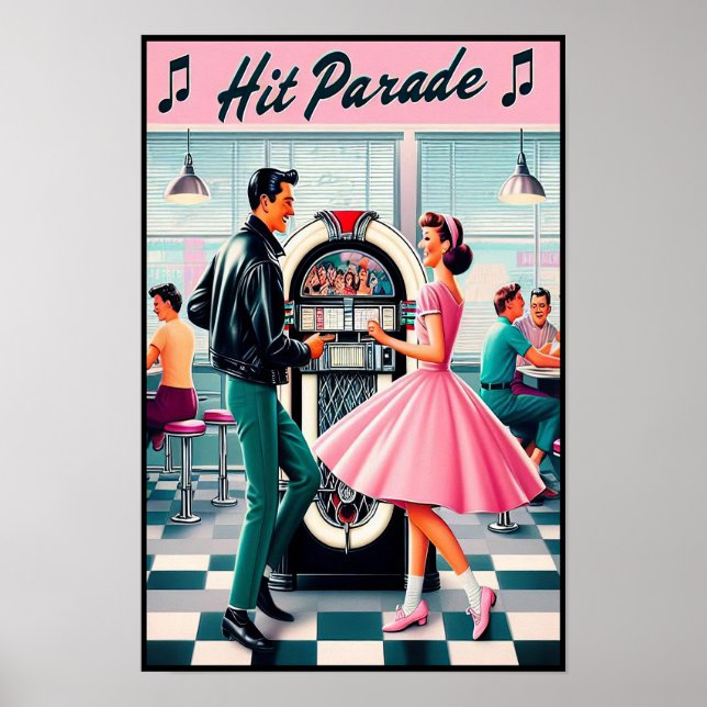 Vintage 1950s Dance Party Poster (Front)