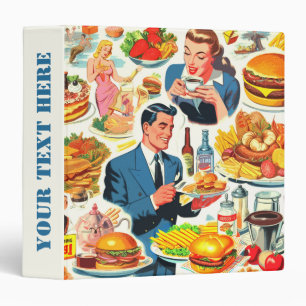 Vintage 1950s Food Comics Illustration Binder