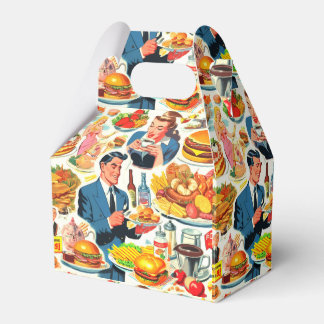 Vintage 1950s Food Comics Illustration Favor Box