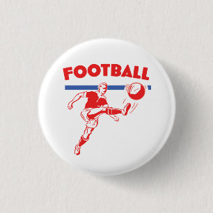 Vintage 1950s Football player 1 Inch Round Button