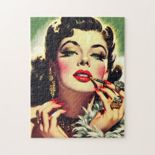 Vintage 1950s Glamour Girl Jigsaw Puzzle