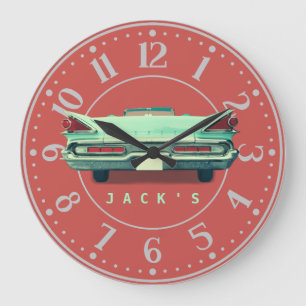 Vintage 1950s Mercury Taillights Custom Large Clock