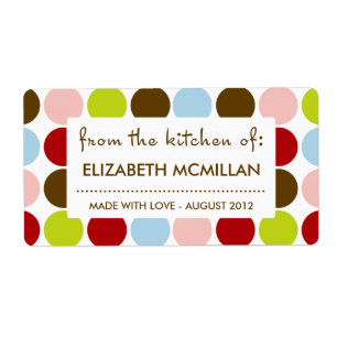 Vintage 1950s Polka Dot Canning/Kitchen Labels