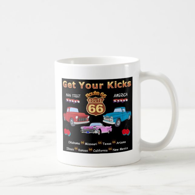 Vintage 1950s  Route 66 Coffee Mug (Right)