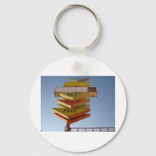 Vintage 1950's Route 66 Sign Retro Keychain