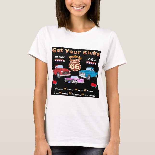 Vintage 1950s  Route 66 T-Shirt (Front)