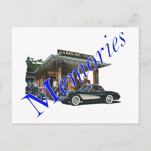 Vintage 1950s Service Station Postcard (Front)