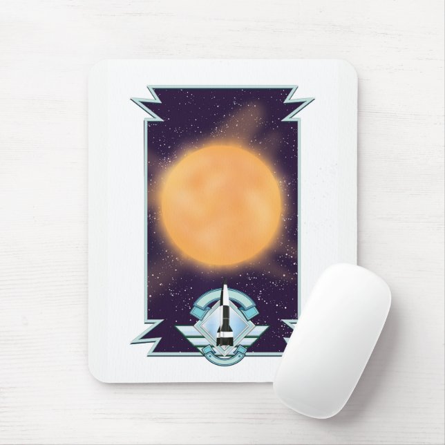 Vintage 1950s style Sci-fi logo Mouse Pad (With Mouse)