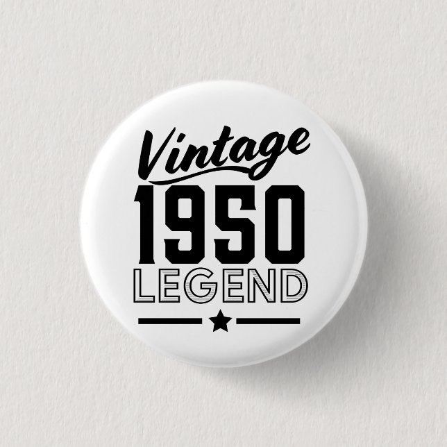 Vintage 1950s T-Shirt Button (Front)