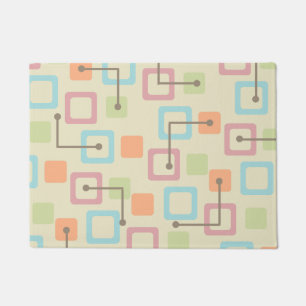 Vintage 1950s Tiles & Squares (Pastel) Doormat