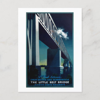 Vintage 1951 Aage Rasmussen Danish State Railways  Postcard