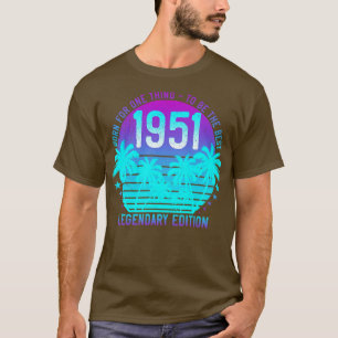 Vintage 1951 Birthday 70th Aesthetic Sunset Palm T-Shirt
