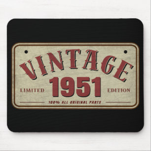 Vintage 1951 Limited Edition All Original Parts Mouse Pad
