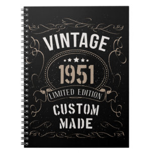 Vintage 1951 Limited Edition Custom made Notebook