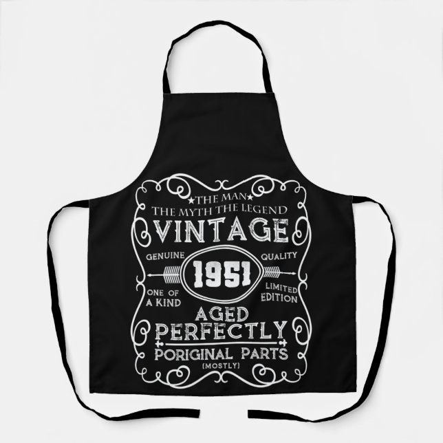 Vintage 1951 Man Myth Legend 70th Birthday Apron (Front)