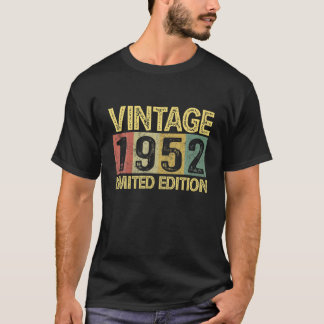 Vintage 1952 Bday 70 Years Old Funny 70Th Birthday T-Shirt