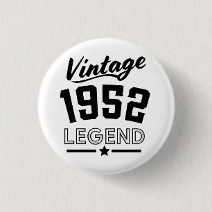 Vintage 1952 legend 1 inch round button