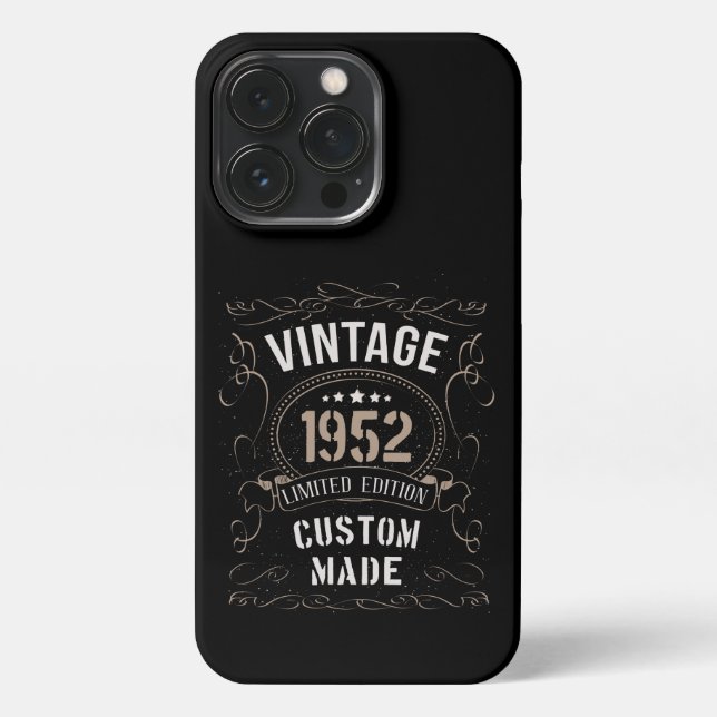 Vintage 1952 Limited Edition Custom made iPhone Case (Back)