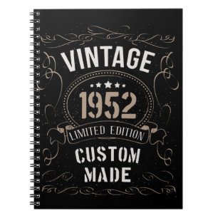Vintage 1952 Limited Edition Custom made Notebook