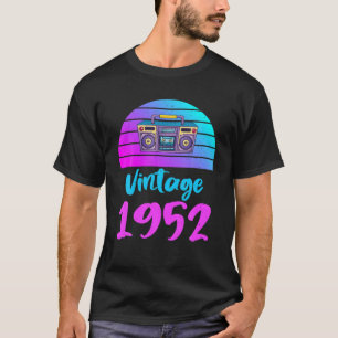 Vintage 1952 T Vintage Birthday Graphic Design T-Shirt